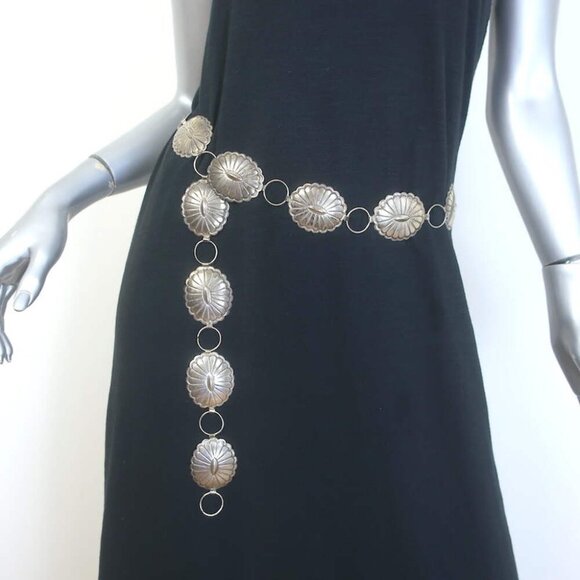No Brand Name Accessories - Vintage Navajo Sterling Silver Concho Belt 40"
